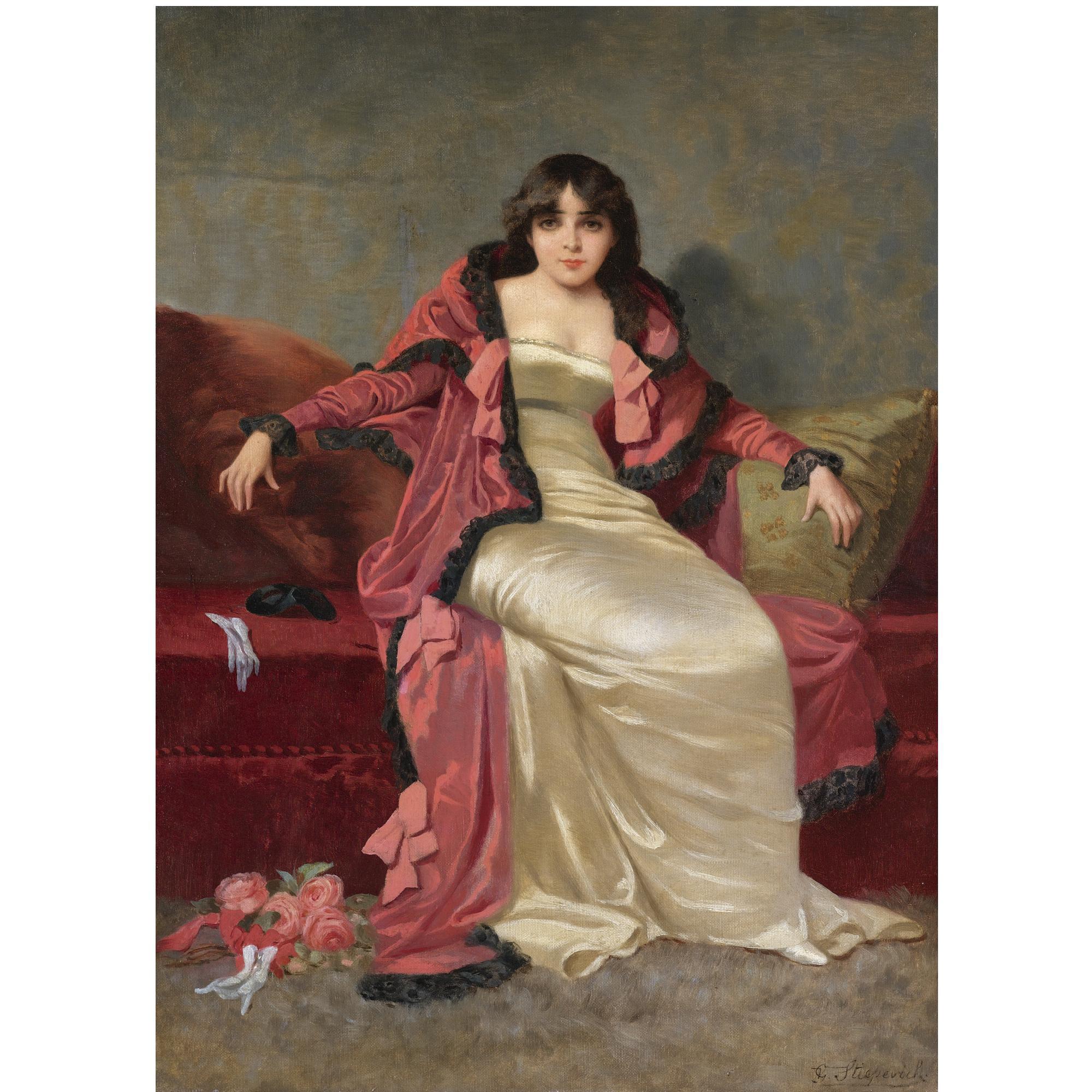 Vincent G. Stiepevich - Portrait Of An Elegant Lady