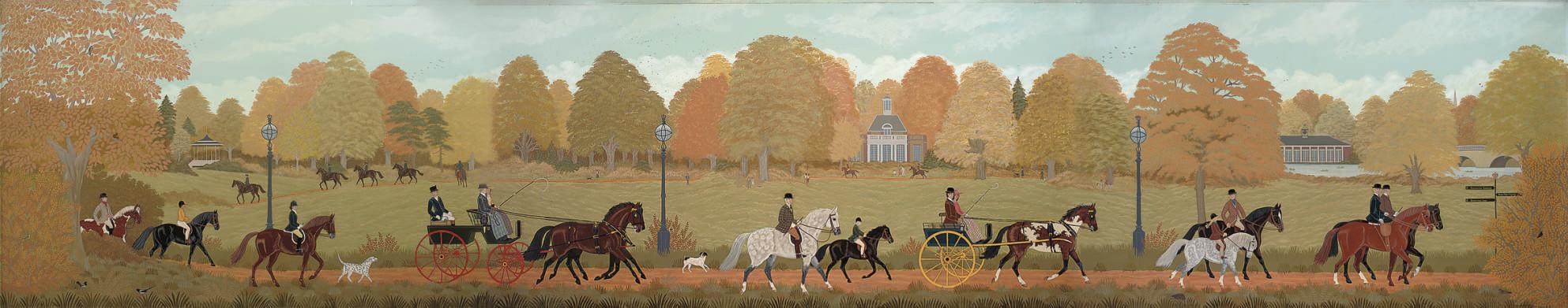 Vincent Haddelsey - A procession through Hyde Park, a triptych