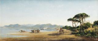 Vincent-Joseph-François Courdouan - Paysage Du Sud De La France