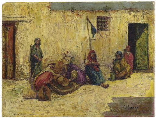 Vincent Manago - Village Scene In The Magreb; And A Companion Pair By Another Hand