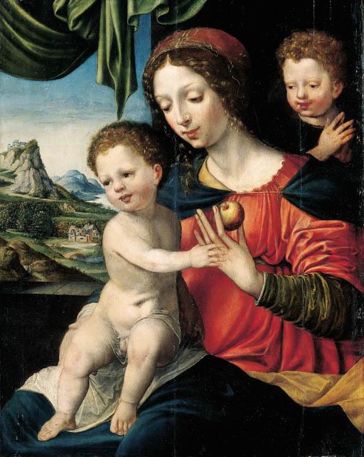 Vincent Sellaer - The Virgin and Child with the Infant Saint John the Baptist