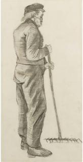 Vincent Van Gogh - Almshouse man (Mr. Adrianus Zuyderland) raking