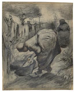 Vincent Van Gogh - Boerin bij de wastobbe, in een tuin (Woman by the Wash Tub, in a Garden)
