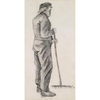 Vincent Van Gogh - Dutch Almshouse Man Raking