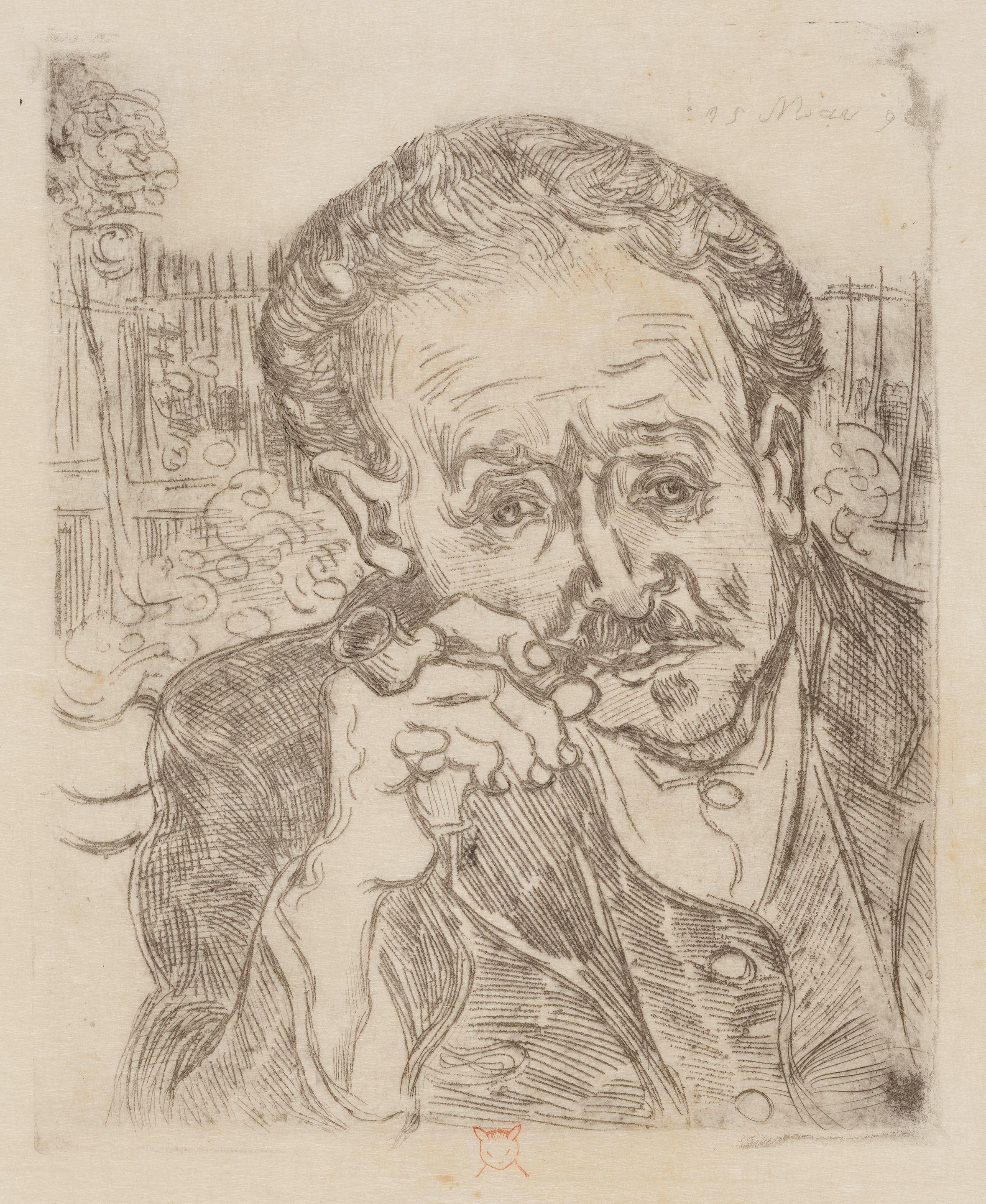 Vincent Van Gogh - Homme à la Pipe: Portrait du Docteur Gachet