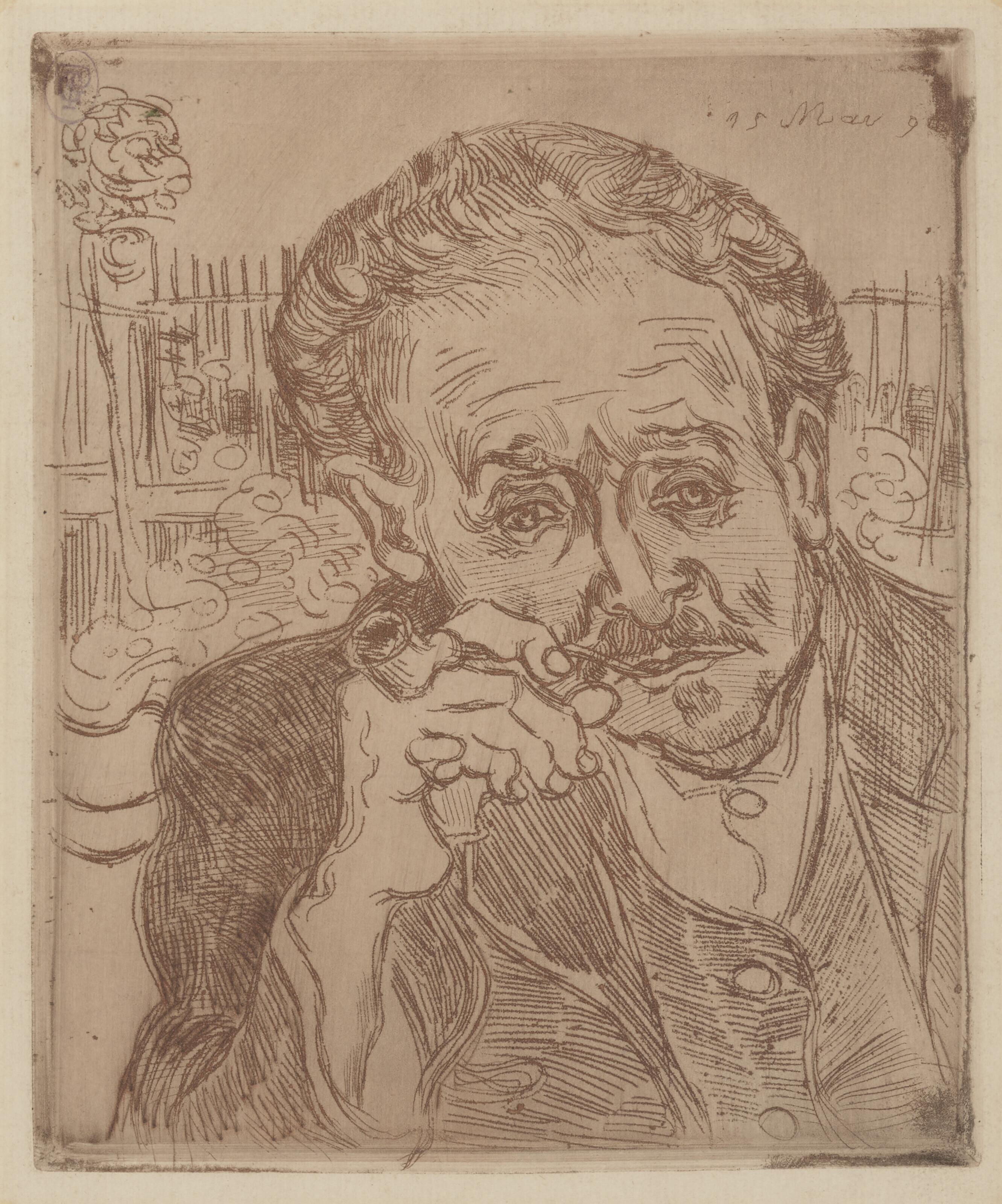 Vincent van Gogh - L\'Homme à la Pipe: Portrait du Docteur Gachet