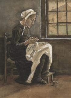 Vincent Van Gogh - Naaiende vrouw (Woman Sewing)