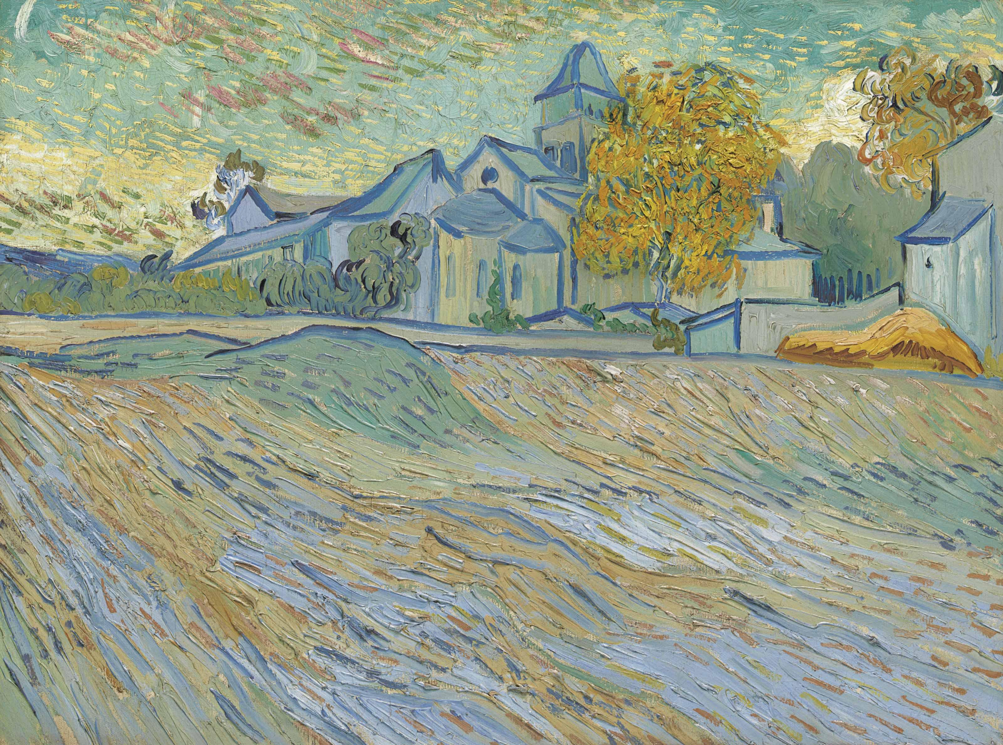 Vincent Van Gogh - Vue de l’asile et de la Chapelle Saint-Paul de Mausole (Saint-Rémy)