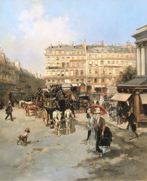 Vincente De Garcia Paredes - A Square Near The Stock Exchange, Paris