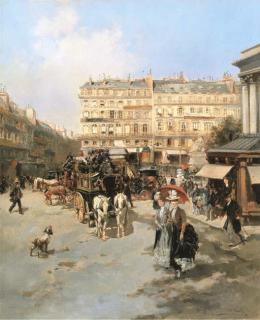 Vincente De Garcia Paredes - A Square Near The Stock Exchange, Paris