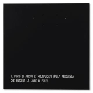 Vincenzo Agnetti - Assioma - Il Punto D\'Arrivo È Moltiplicato Dalla Frequenza Che Precede Le Linee Di Forza