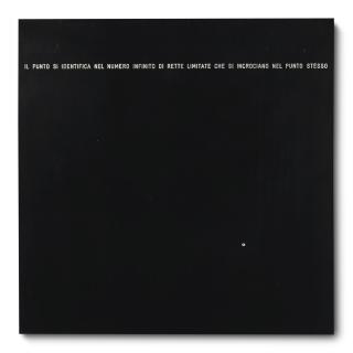 Vincenzo Agnetti - Assioma - Il Punto Si Identifica Nel Numero Infinito Di…