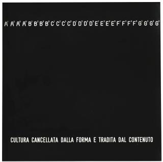 Vincenzo Agnetti - Cultura Cancellata Dalla Forma E Tradita Dal Contenuto