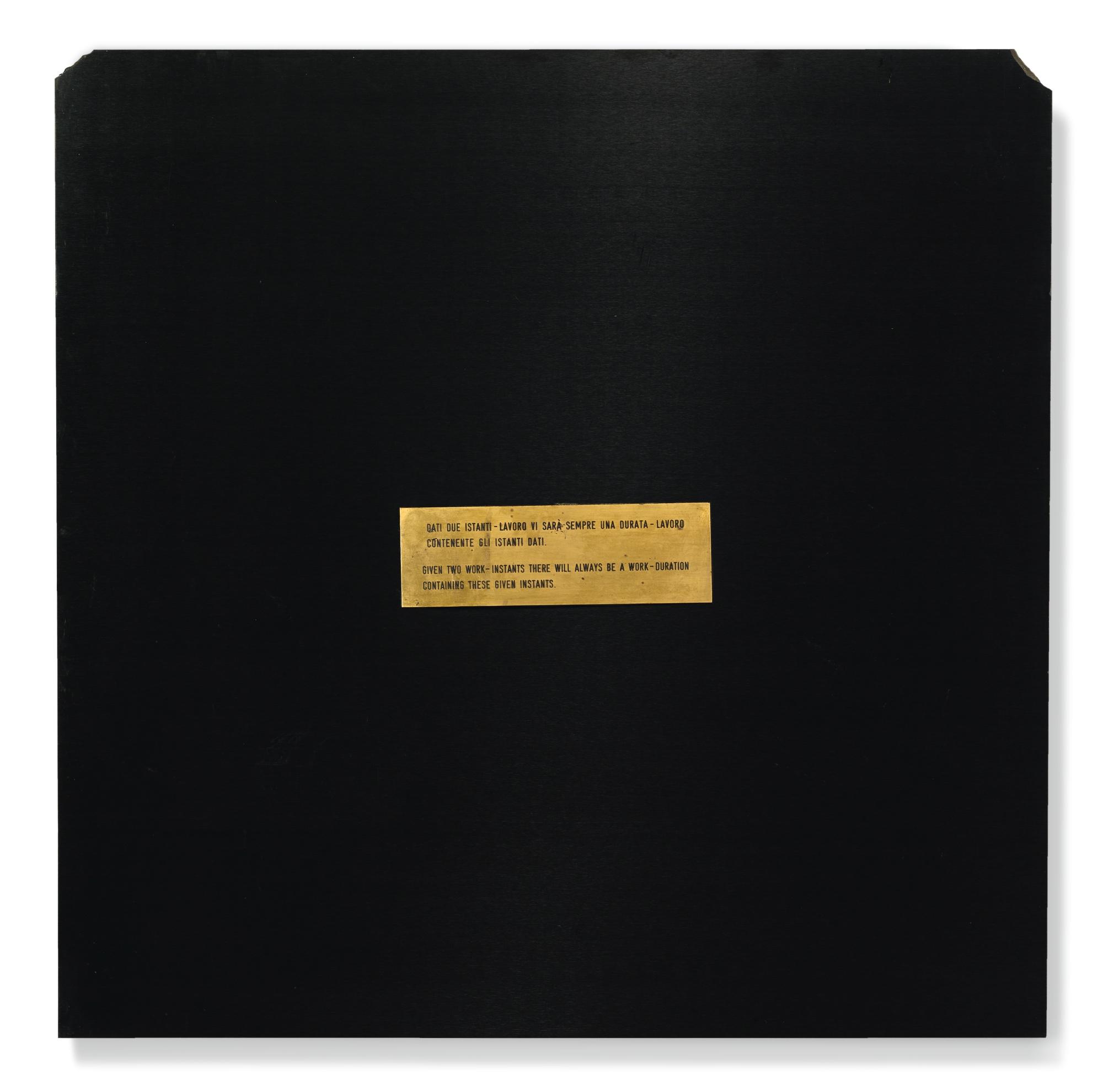 Vincenzo Agnetti - Dati Due Istanti - Lavoro Vi Sarà Sempre Una Durata - Lavoro Contenente Gli Istanti Dati
