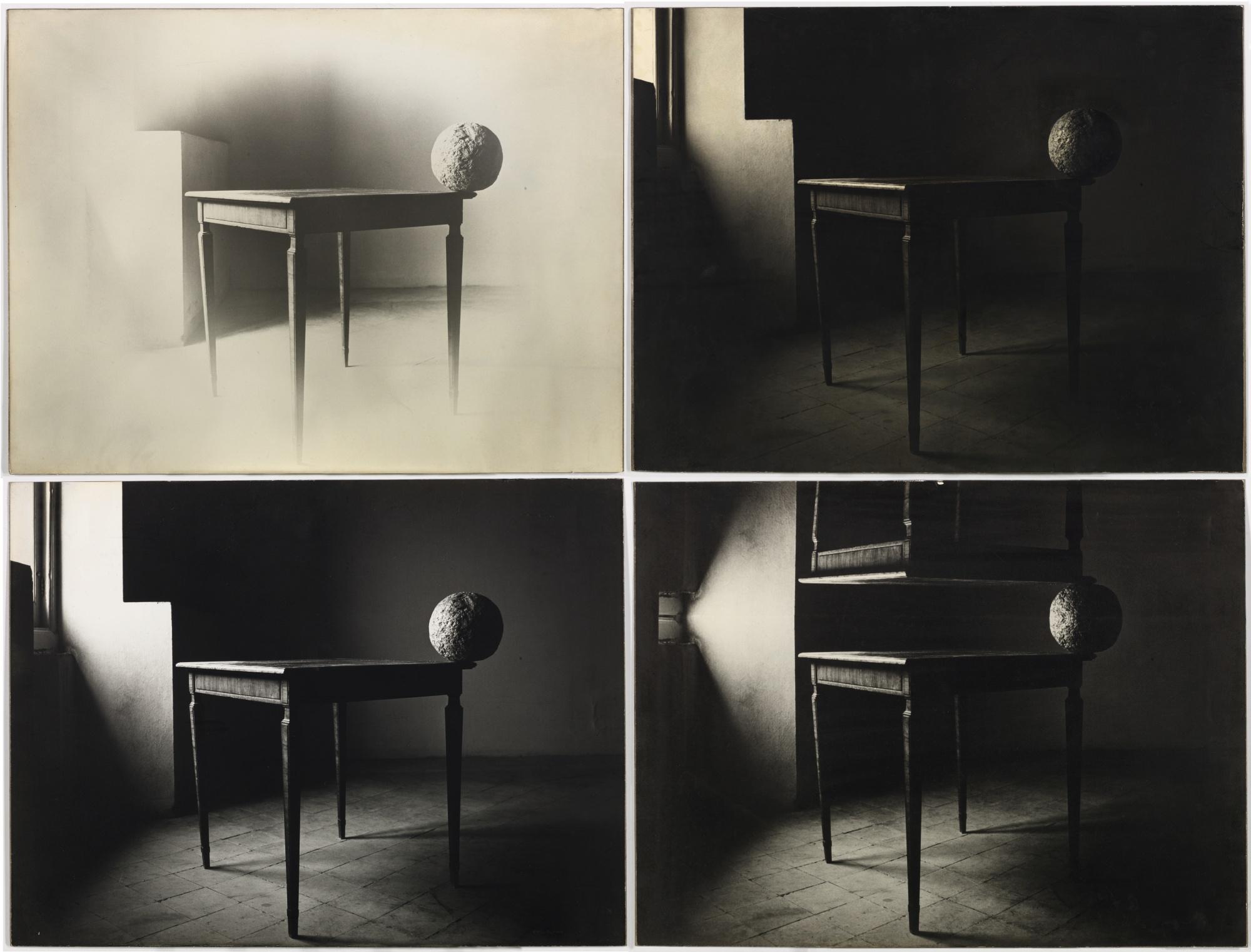 Vincenzo Agnetti - Della Provvisorietàfour Photographic Prints On Aluminum Foil.