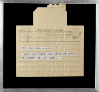 Vincenzo Agnetti - Telegramma