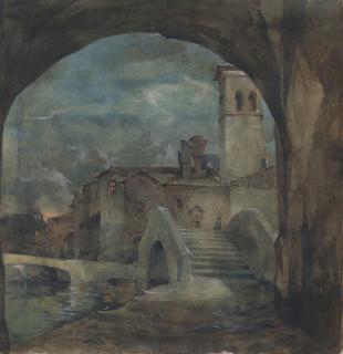 Vincenzo Cabianca - Notturno alla Giudecca. Venezia