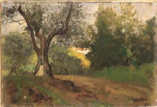 Vincenzo Cabianca - Paesaggio Dei Dintorni Di Firenze, 1866