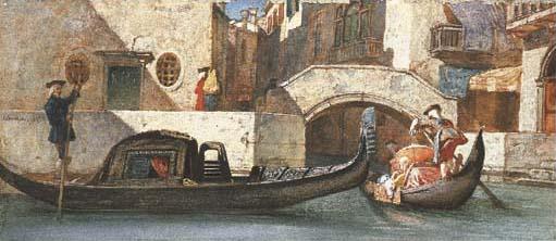 Vincenzo Cabianca - Venezia al Ponte dei Barattieri