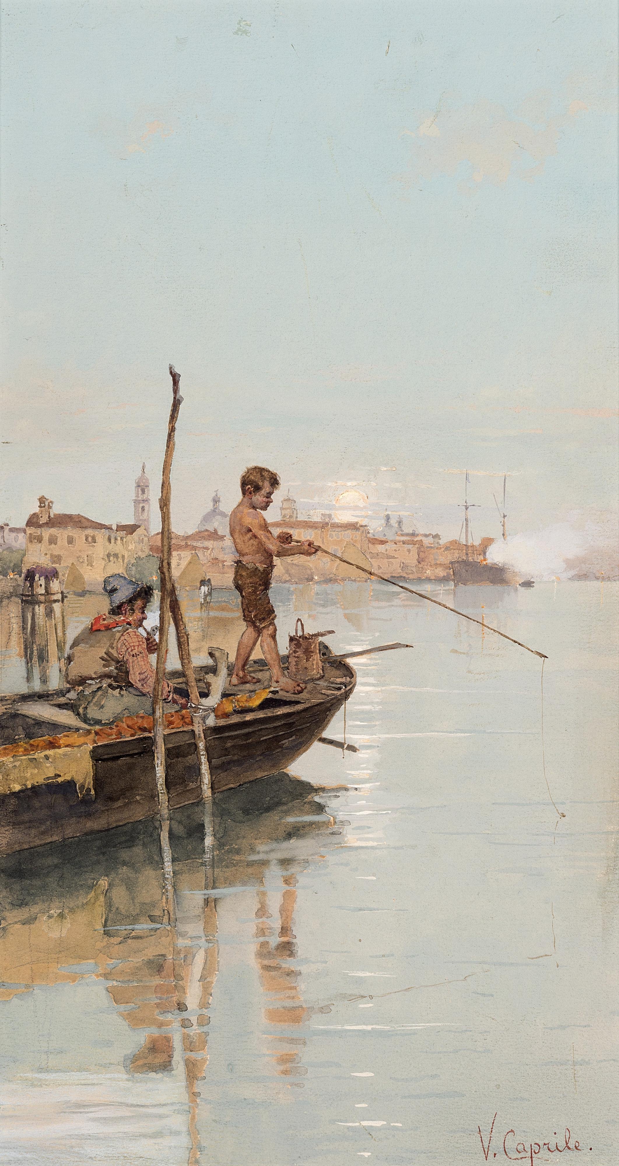Vincenzo Caprile - Pesca in laguna