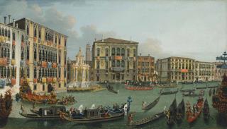 Vincenzo Chilone - The Regatta On The Grand Canal, Venice, Looking Towards The Palazzo Foscari And Palazzo Balbi