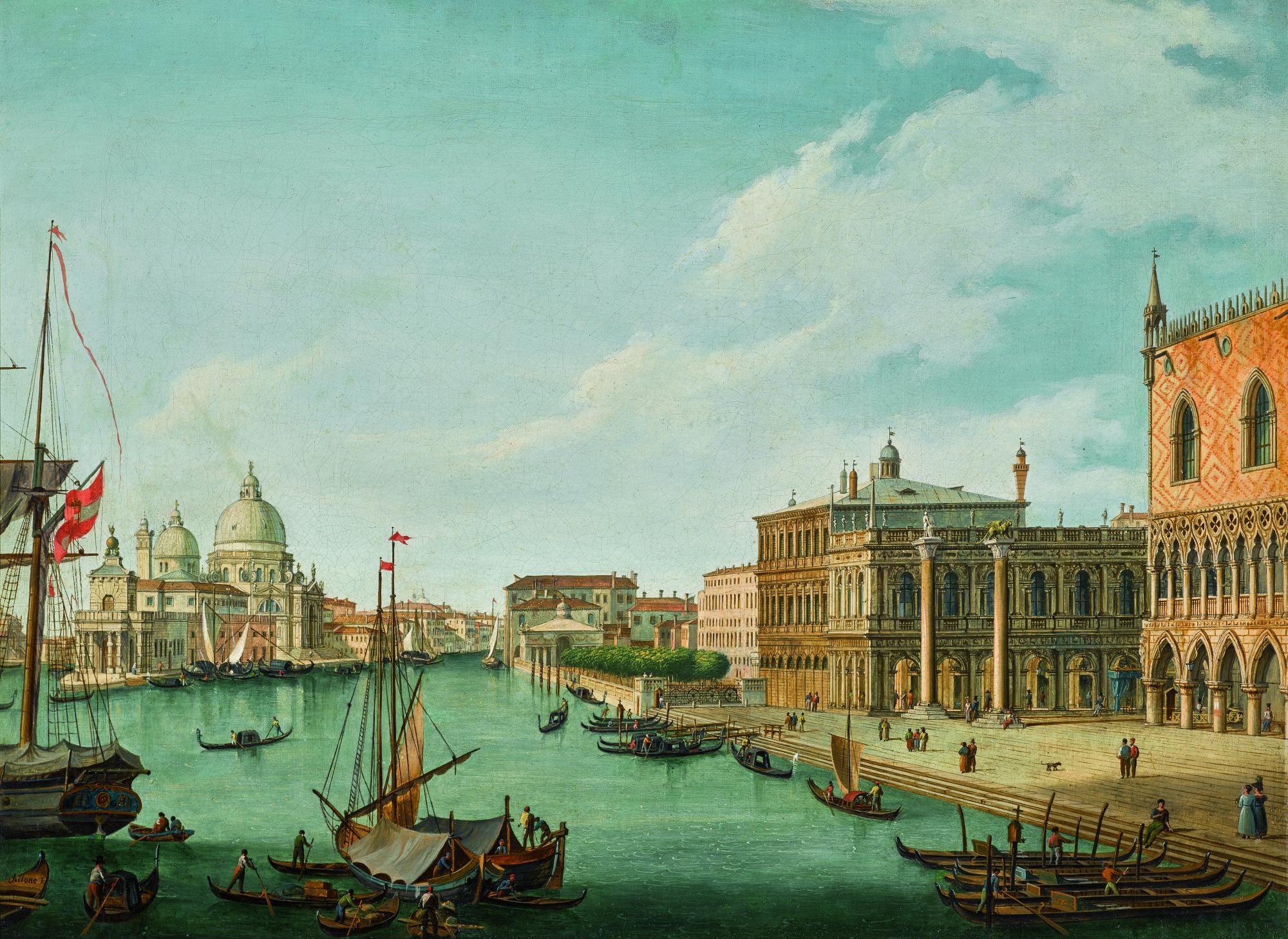 Vincenzo Chilone - Venice, A View Of The Entrance To The Grand Canal, With The Palazzo Ducale And Santa Maria Della Salute