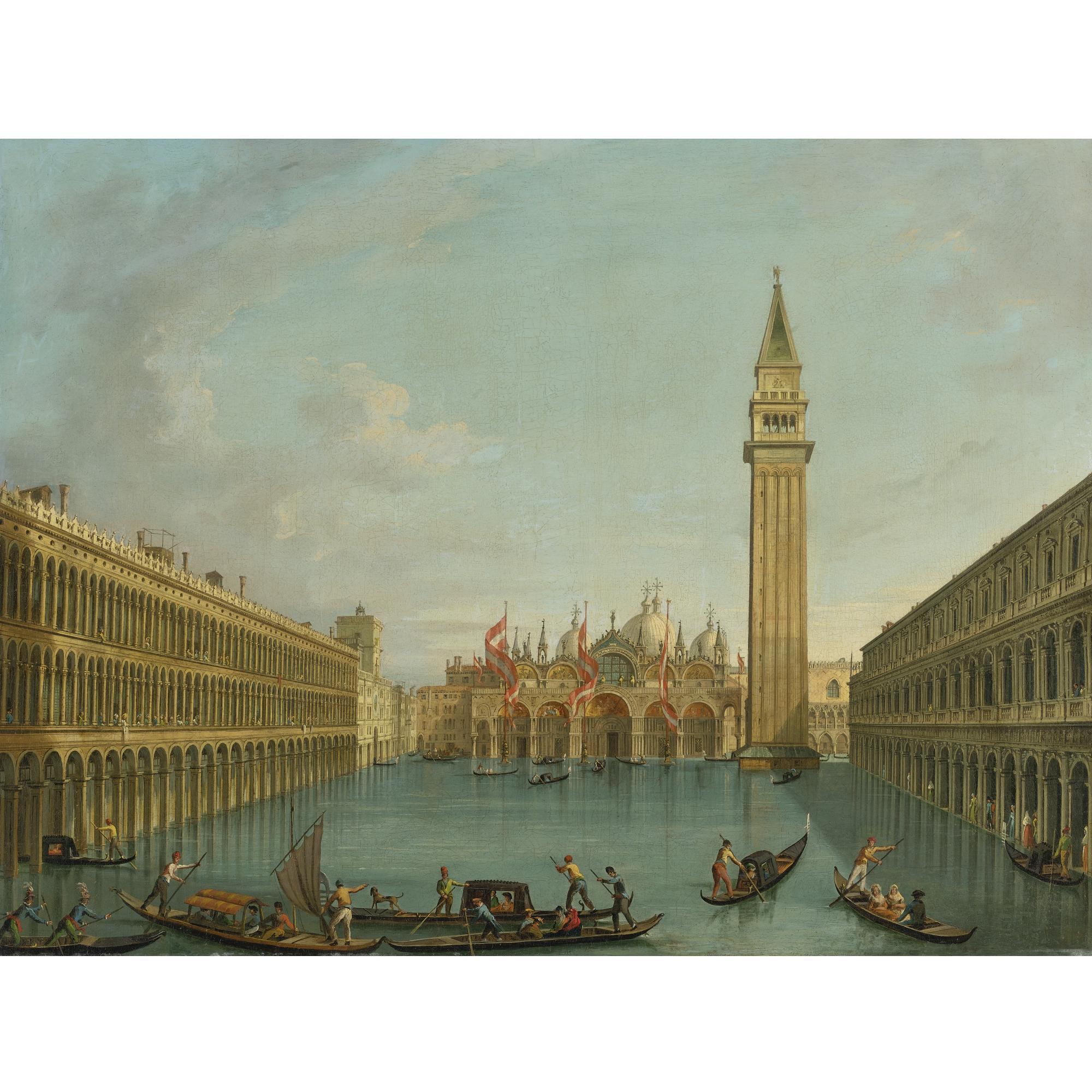 Vincenzo Chilone - View Of The Flooded Piazza San Marco, Venice, December 9, 1825