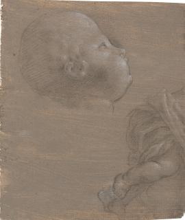 Vincenzo Dandini - 2 Bll.: Studien zum Kopf eines Puttos im Profil