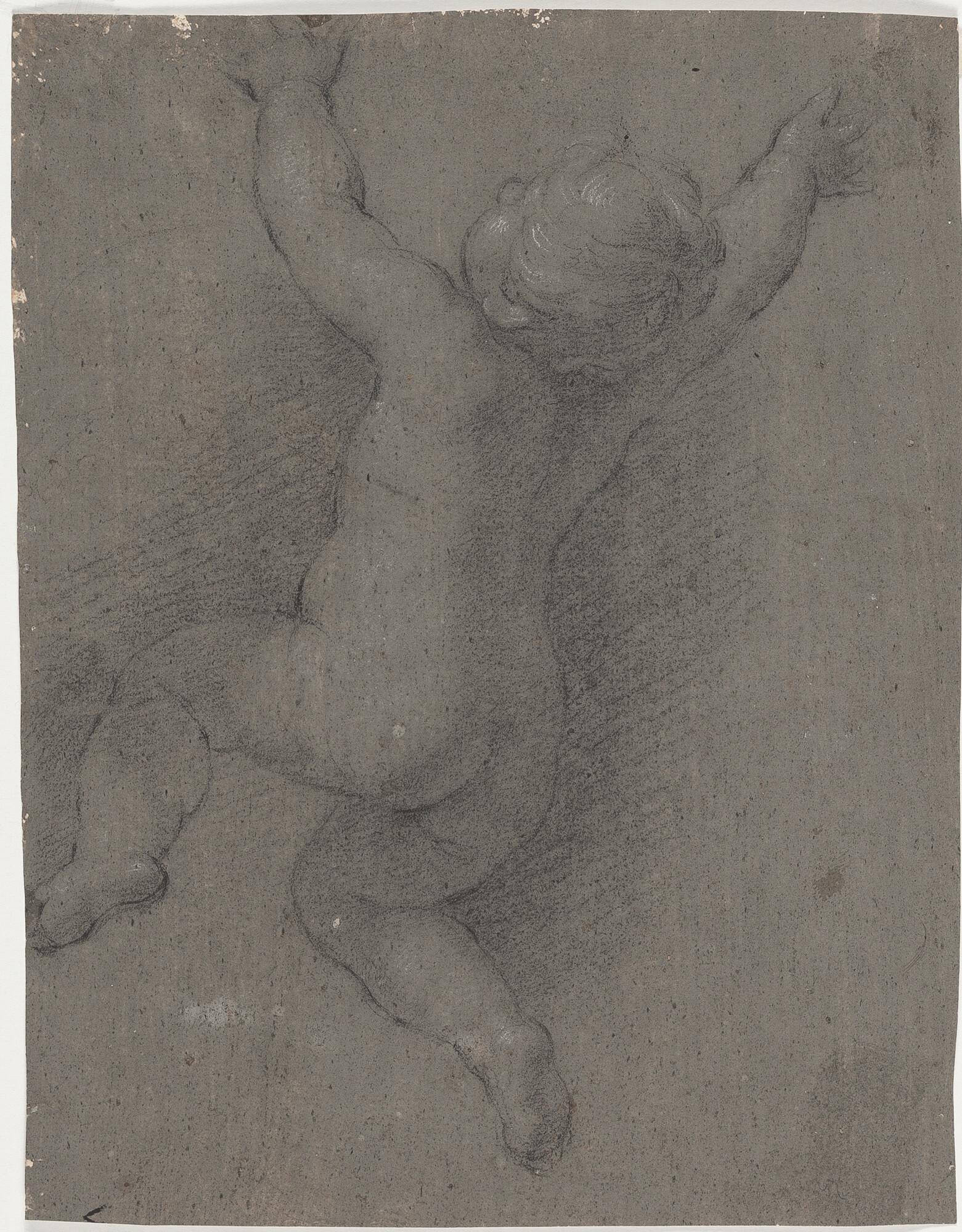 Vincenzo Dandini - 2 Bll.: Zwei fliegende Engel – Schwebender Engel in Rückenansicht