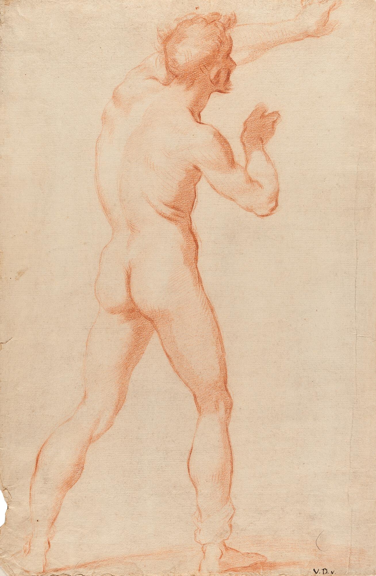 Vincenzo Dandini - Rückenakt, eine Leiter haltend