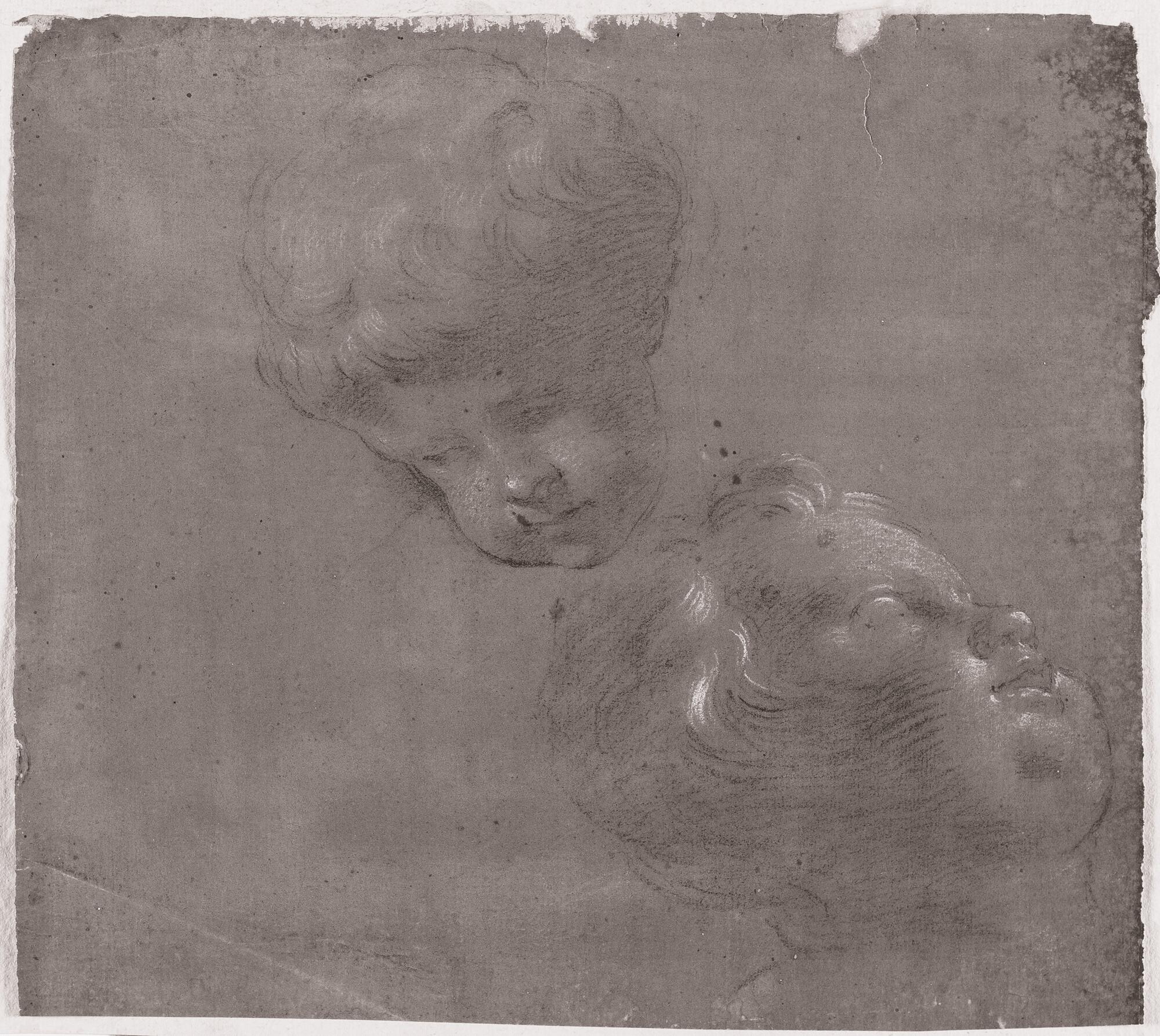 Vincenzo Dandini - Studie zu zwei Engelsköpfen