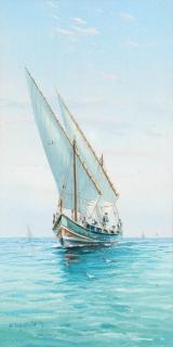 Vincenzo D\'Esposito - Maltese fishing boats, a pair