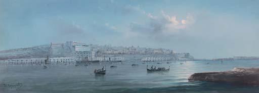 Vincenzo D\'Esposito - The Grand Harbour, Valletta, at dusk