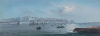 Vincenzo D\'Esposito - The Grand Harbour, Valletta, at dusk