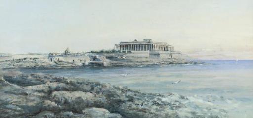 Vincenzo D\'Esposito - The palace by the sea, possibly Malta
