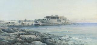 Vincenzo D\'Esposito - The palace by the sea, possibly Malta