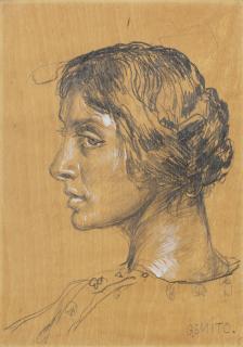 Vincenzo Gemito - Profile Head Of A Woman