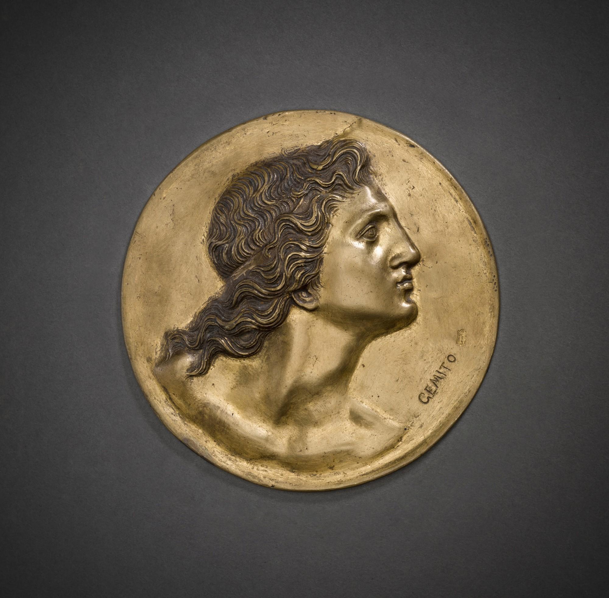 Vincenzo Gemito - Roundel with the Head of Alexander the Great