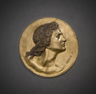 Vincenzo Gemito - Roundel with the Head of Alexander the Great