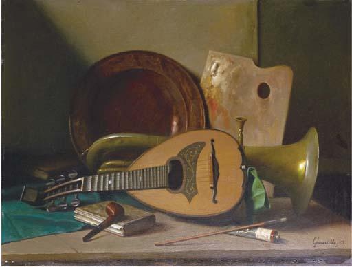 Vincenzo Ghirardelli - Natura morta con strumenti musicali