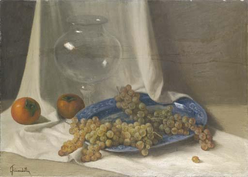 Vincenzo Ghirardelli - Natura Morta Con Vassoio D\'Uva
