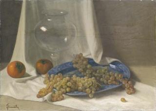 Vincenzo Ghirardelli - Natura Morta Con Vassoio D\'Uva