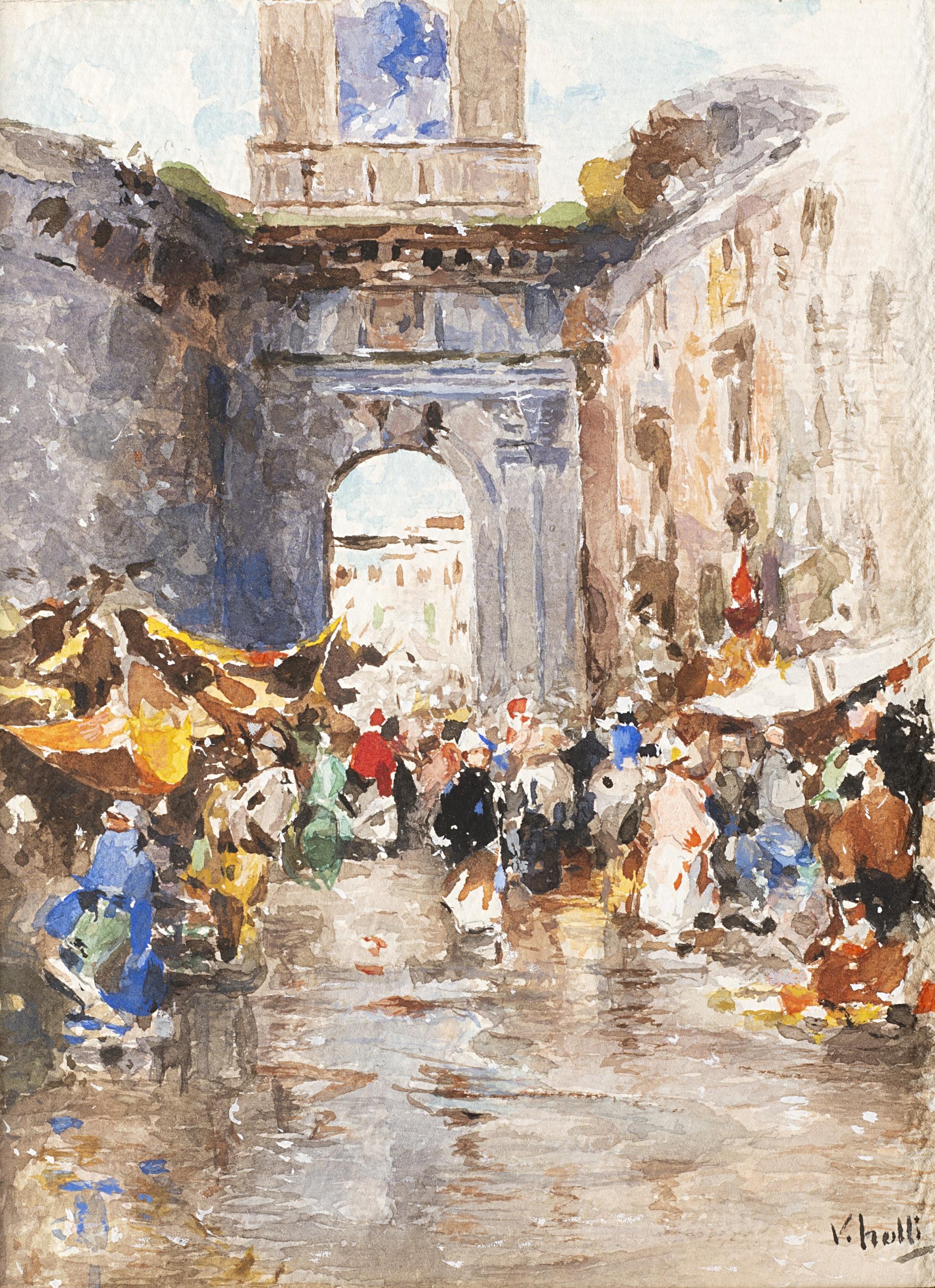 Vincenzo Irolli - Scena di mercato