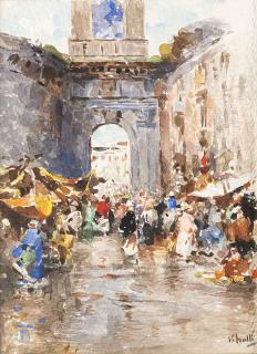 Vincenzo Irolli - Scena di mercato