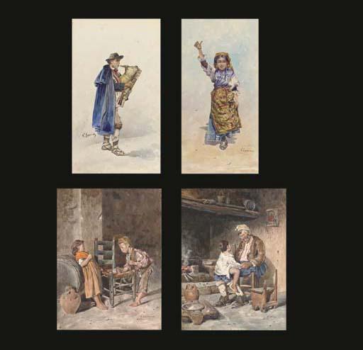 Vincenzo Loria - A game of cards; and Young and old