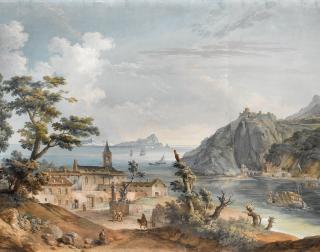 Vincenzo Martinelli - Paesaggio costiero con figure