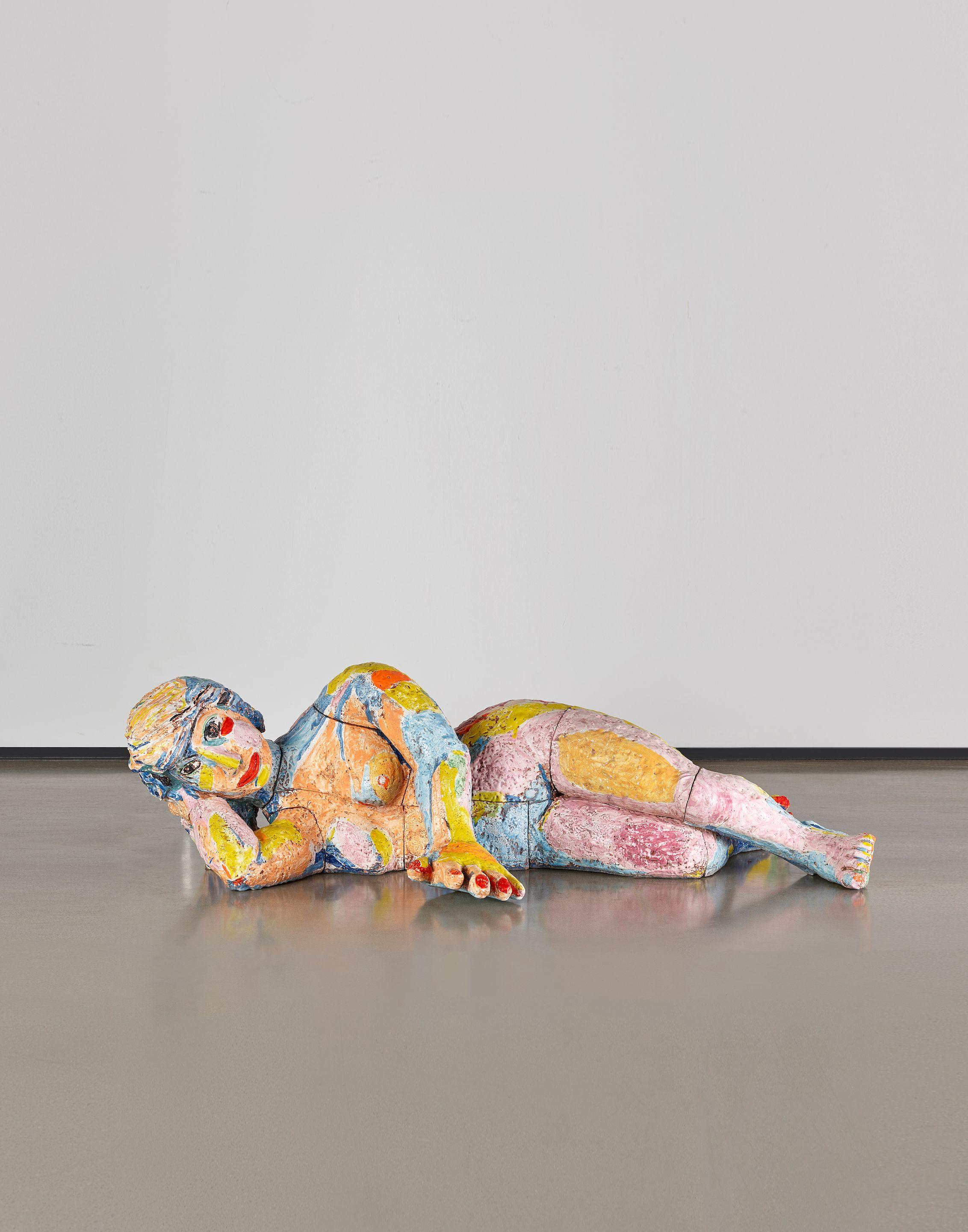 Viola Frey - Reclining Woman, Hand Outstretched, 2002