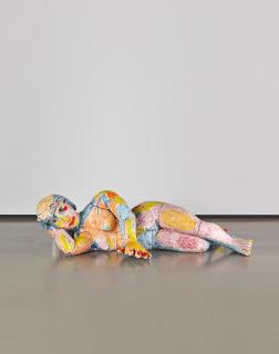 Viola Frey - Reclining Woman, Hand Outstretched, 2002