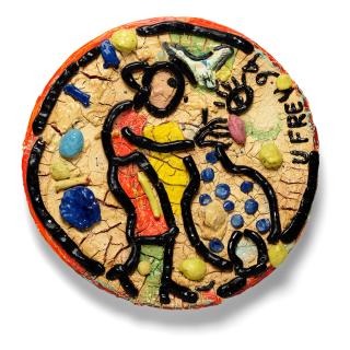 Viola Frey - Untitled (Plate), 1994