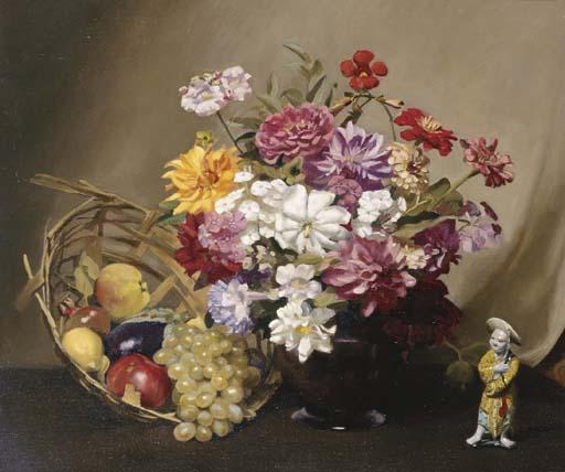 Violet M. Mcinnes - Still Life, Flowers And Fruit